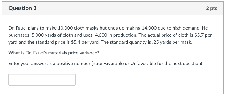 of estimated direct and indirect materials divided by units produced O Estimated