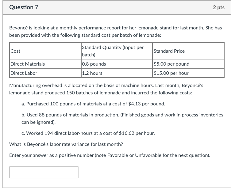 to: (Select all that apply and assume the quantity of materials used