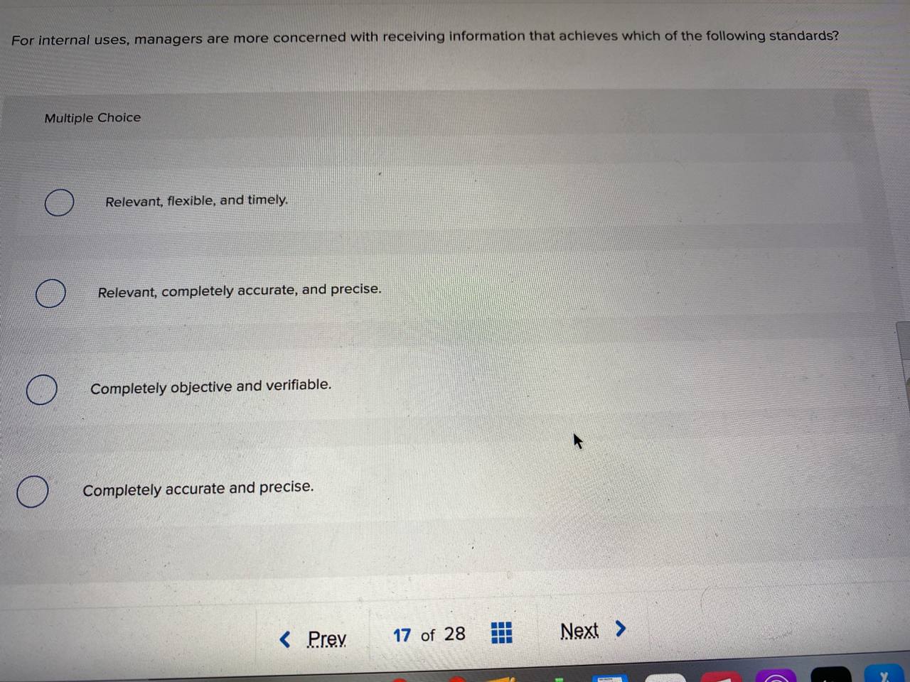 Accounting For internal uses, managers are more concerned with receiving information that