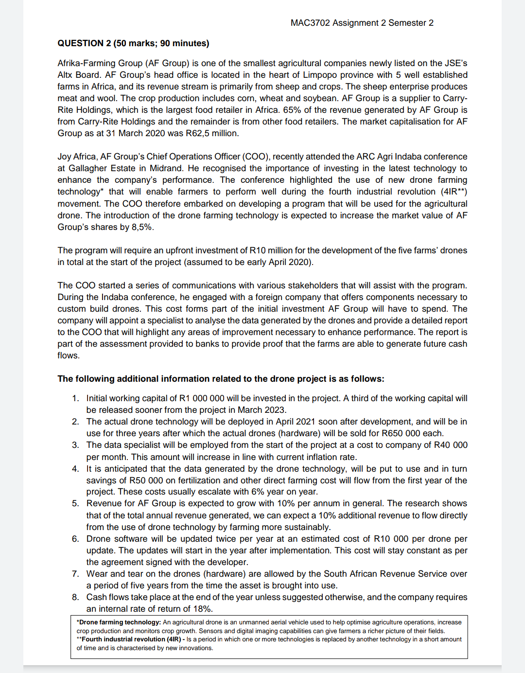 Please find attached docs A) Any two ratios relating to capital structure