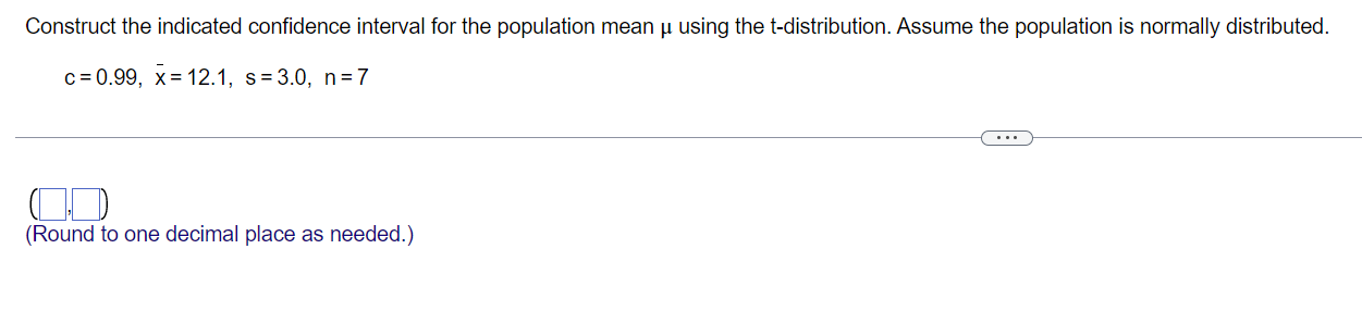 STATS :3. Construct the indicated confidence interval for the population mean u