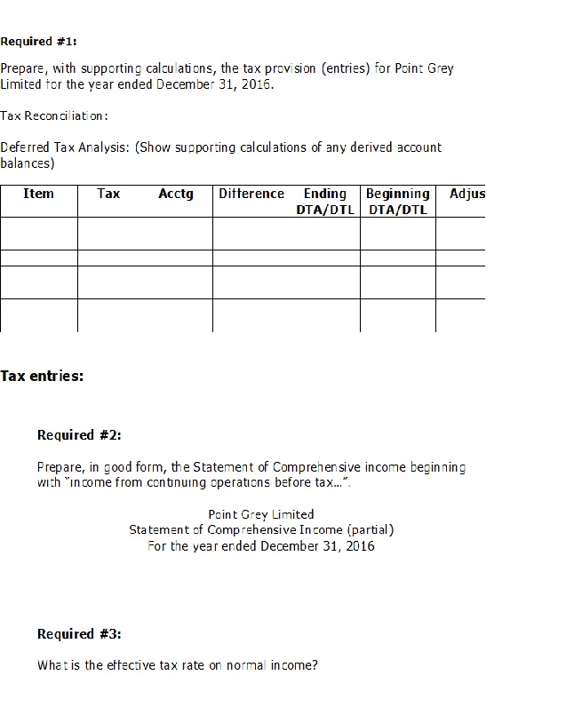 Hello can you help me with this problem? Point Grey Limited (PGL),