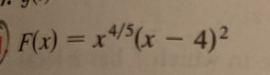 F(x) X 4/5(X e