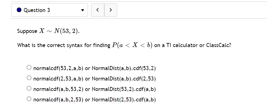 Question 2 v When you are given an area or probability and