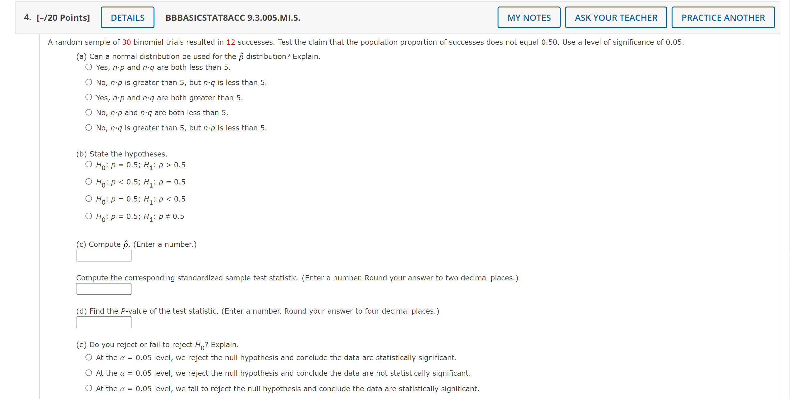 4. [-IZO Points] BBBASICSTATSACC 9.3.005.M|.S. ASK YOUR TEACHER PRACTICE ANOTHER A