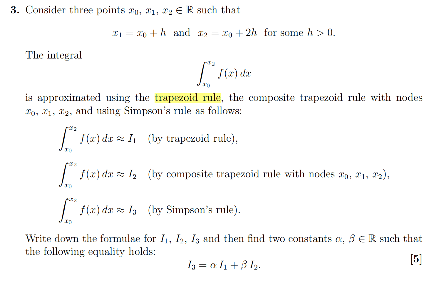  3. Consider three points 1130, 3:1, 232 E R such that