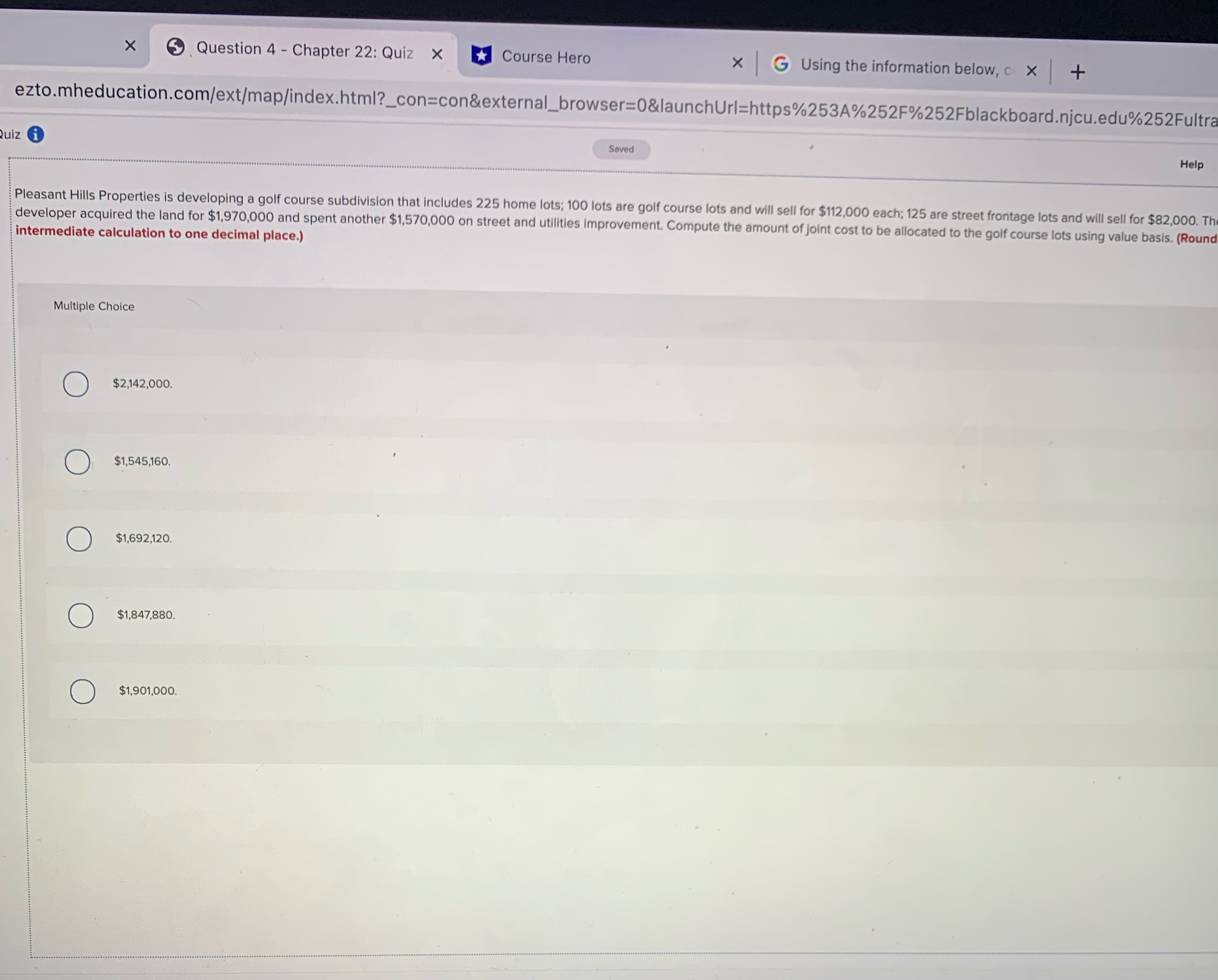 X Question 4 - Chapter 22: Quiz x Course Hero x