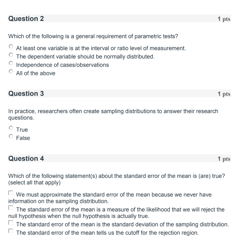 test that has fewer as3umptions than a parametric test. r\" A statistical