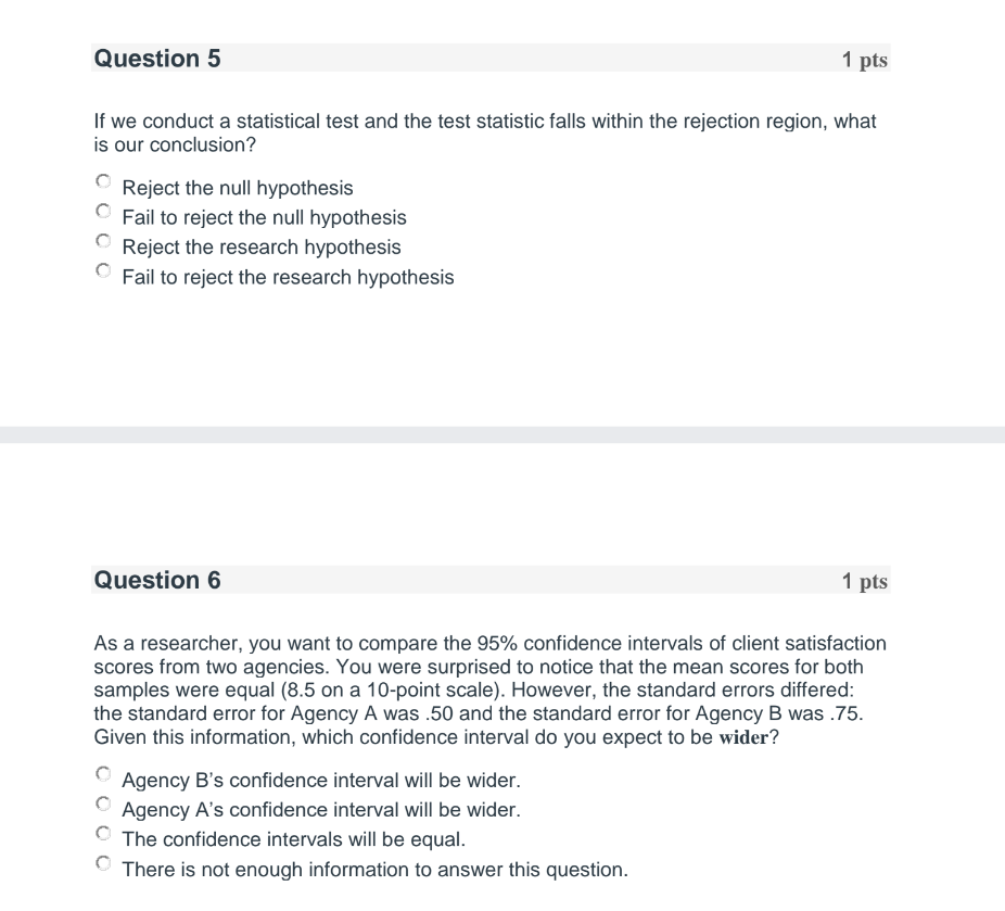 test that has more assumptions than a parametric test. (1 A statistical