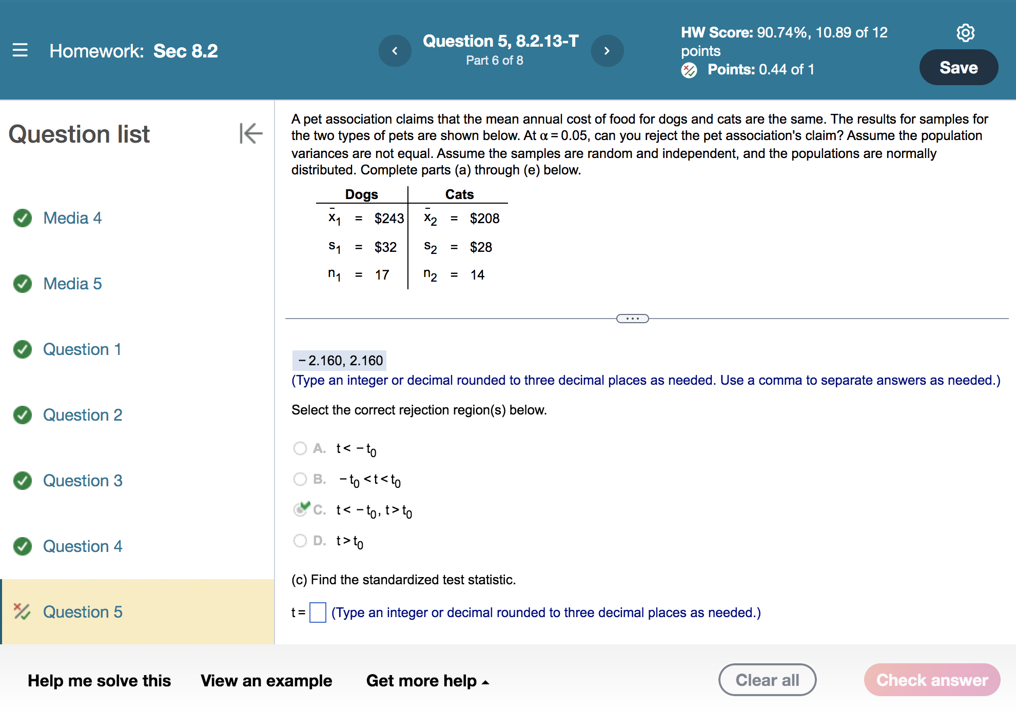 of 1 Question 5, 8.2.13-T Part6 of8 Question list 0 Media 4