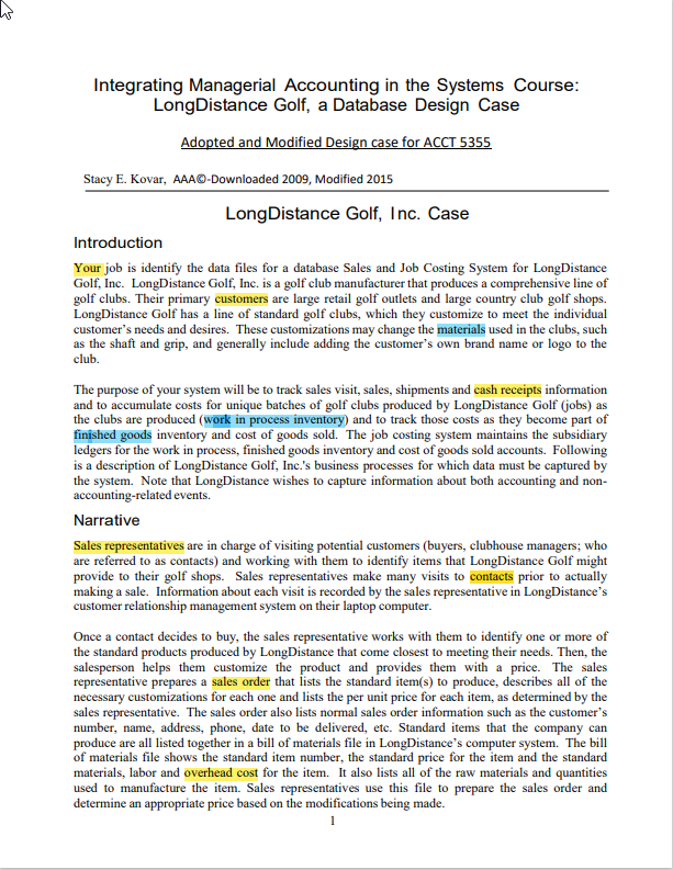 Tables and few associated fields next to each table. Separate tables into