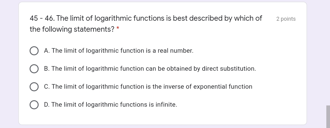 Positive infinity 37 - 38. Solve * 2 points lim 2x+7 x