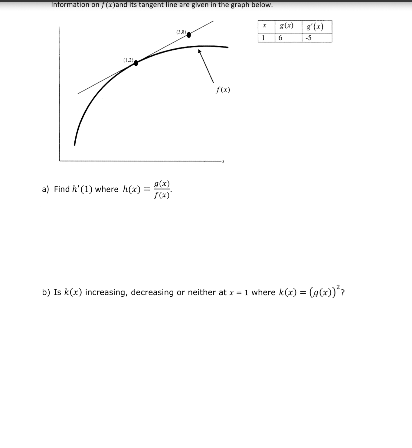 decreasing for every real number x. a. Fill in the \"Answer" column