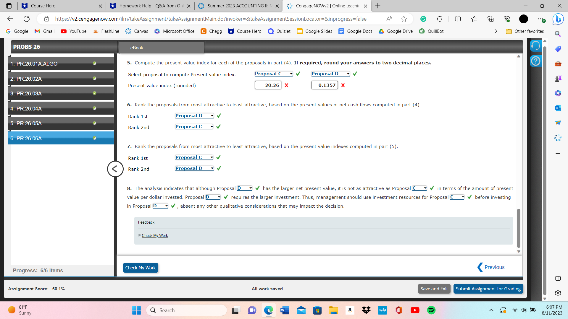 have different useful lives, 2. PR.26.02A but each requires an investment of