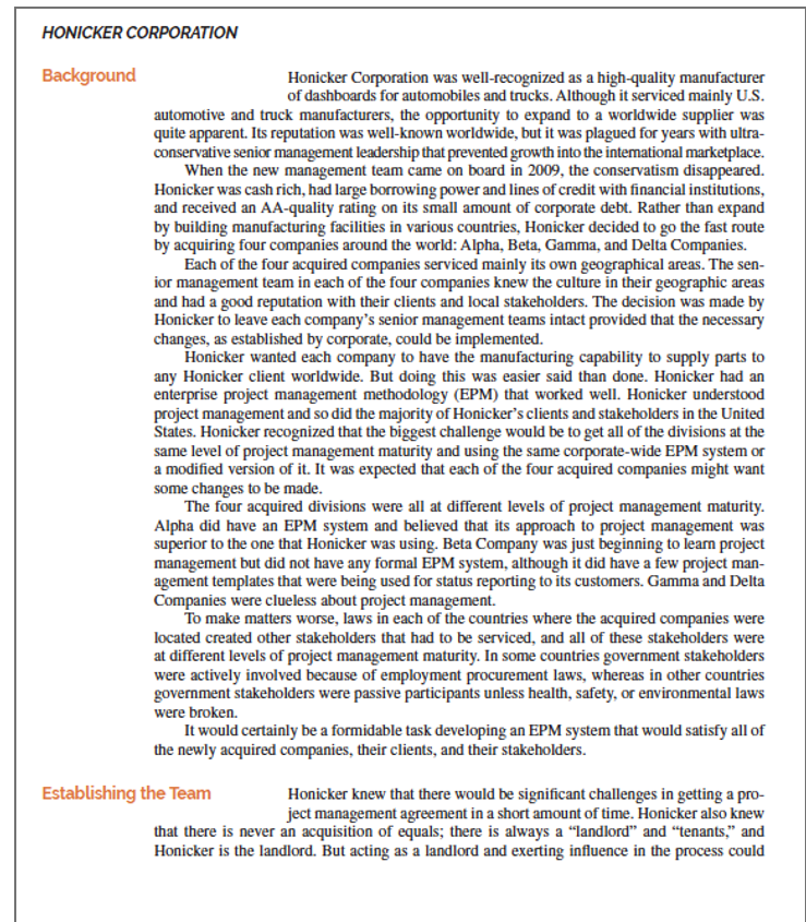 HONICKER CORPORATION Background Honicker Corpration was as a high-quality manufacturer of dashtxwds