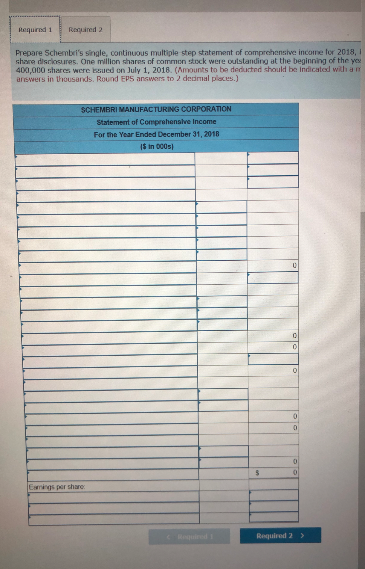 adjusted trial balance of Schembri Manufacturing Corporation for the year ended December