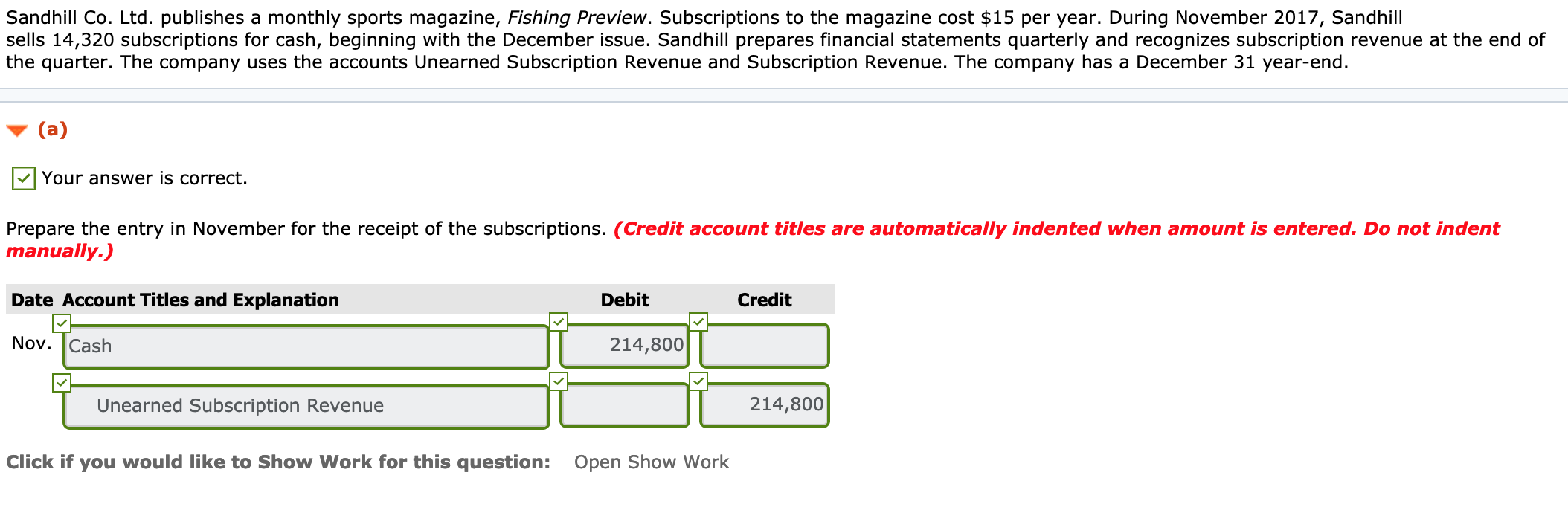 How do I determine the subscription revenue in the first quarter of