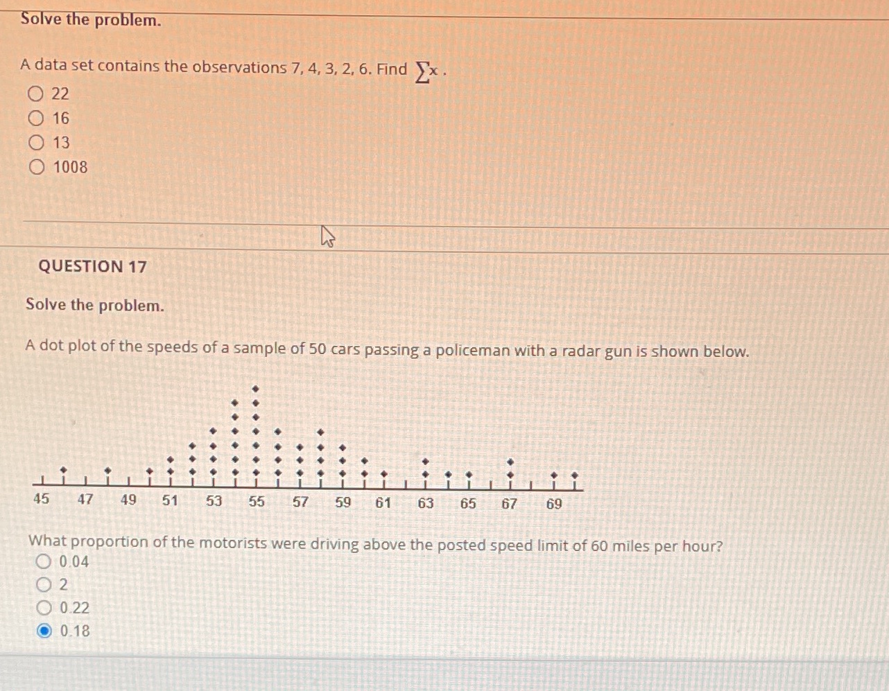 Please solve both! Solve the problem. A data set contains the observations