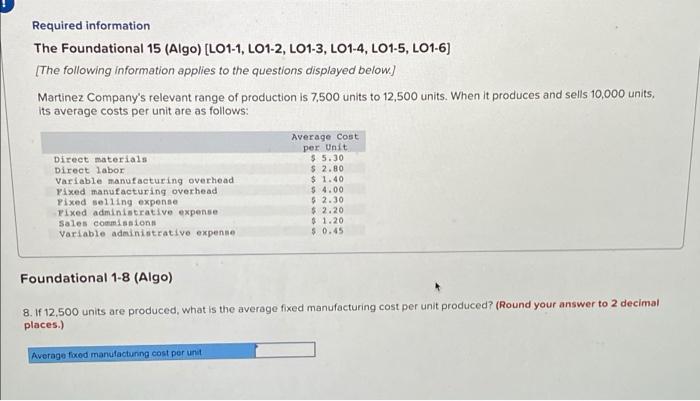 produces and sells 10,000 units, its average costs per unit are as