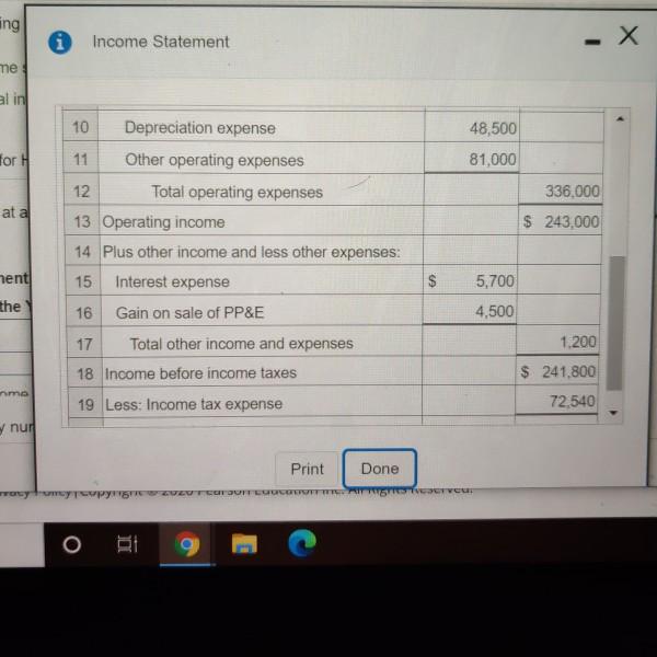 for Hall Industries, Inc. (Click the icon to view the income statement.)