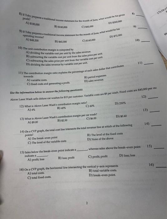 determining the cost of a manufactured product, a salesperson's salary would be