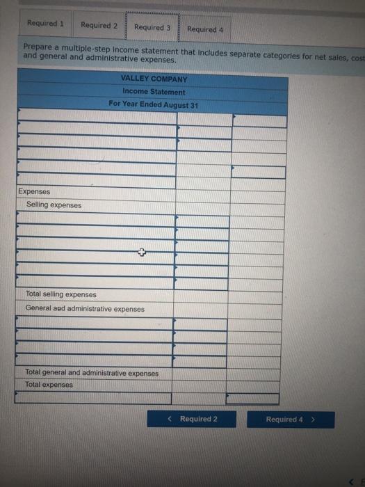 categorizes the following accounts as selling expenses: sales salaries expense, rent expense-selling