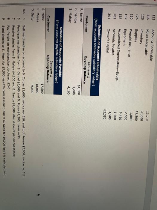 in them problem.) Date Account Titles and Explanation Jan. 31 Sales Revenue