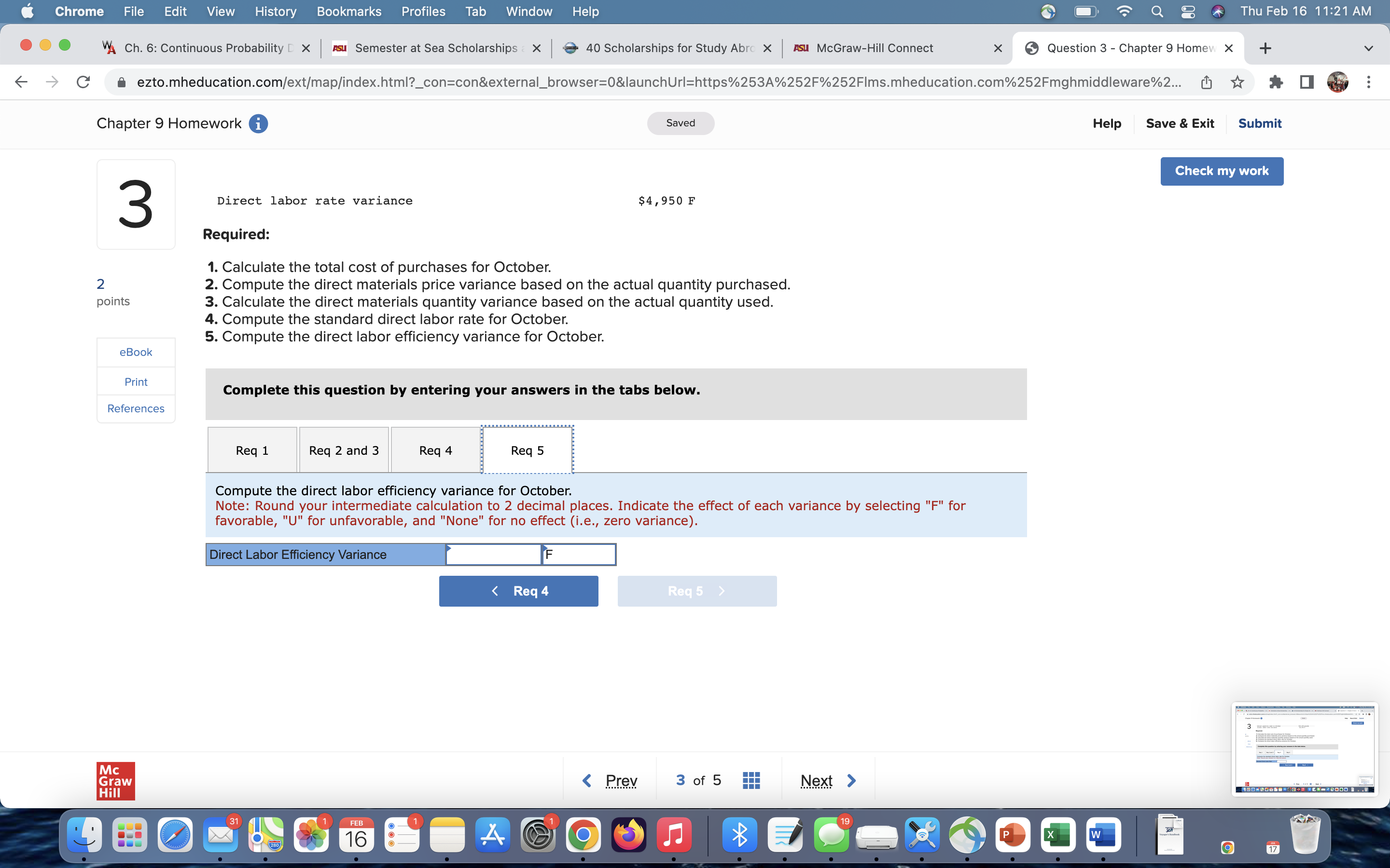 Homew X + - > C a ezto.mheducation.com/ext/map/index.html?_con=con&external_browser=0&launchUrl=https%253A%252F%252FIms.mheducation.com%252Fmghmiddleware%2... Chapter 9 Homework i