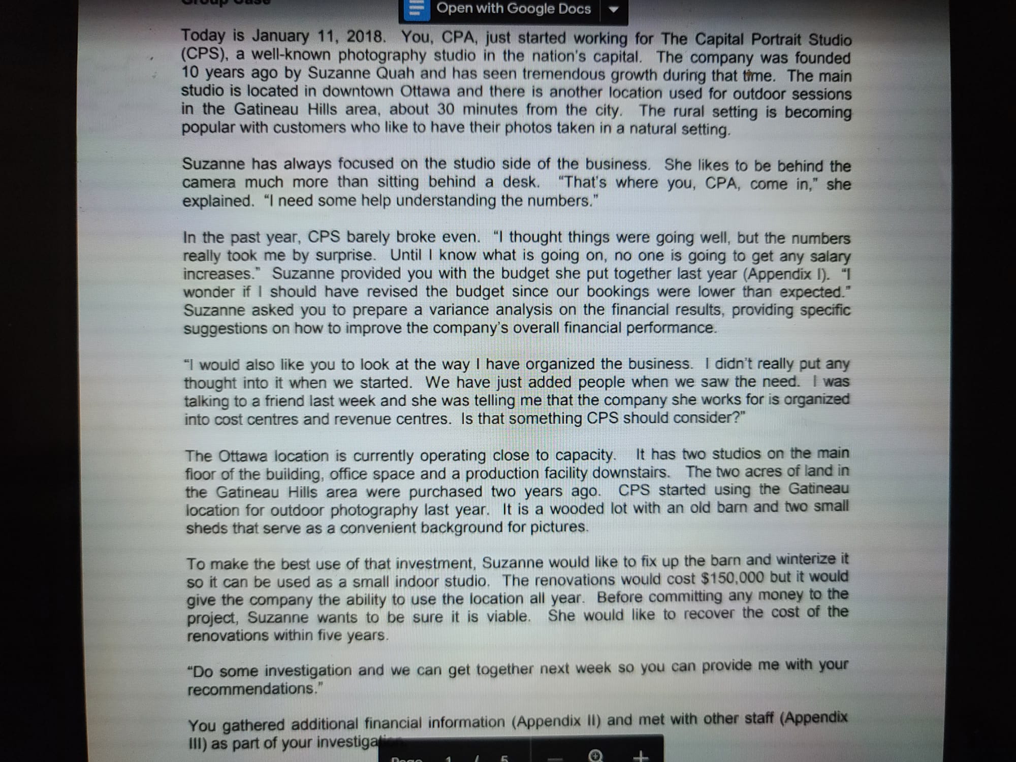 130,000 W N Digital images and prints 585,000 Total revenue 975,000 Variable