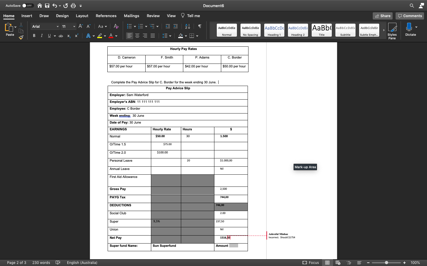 References Mailings Review View Tell me Share Comments Arial A Aa v