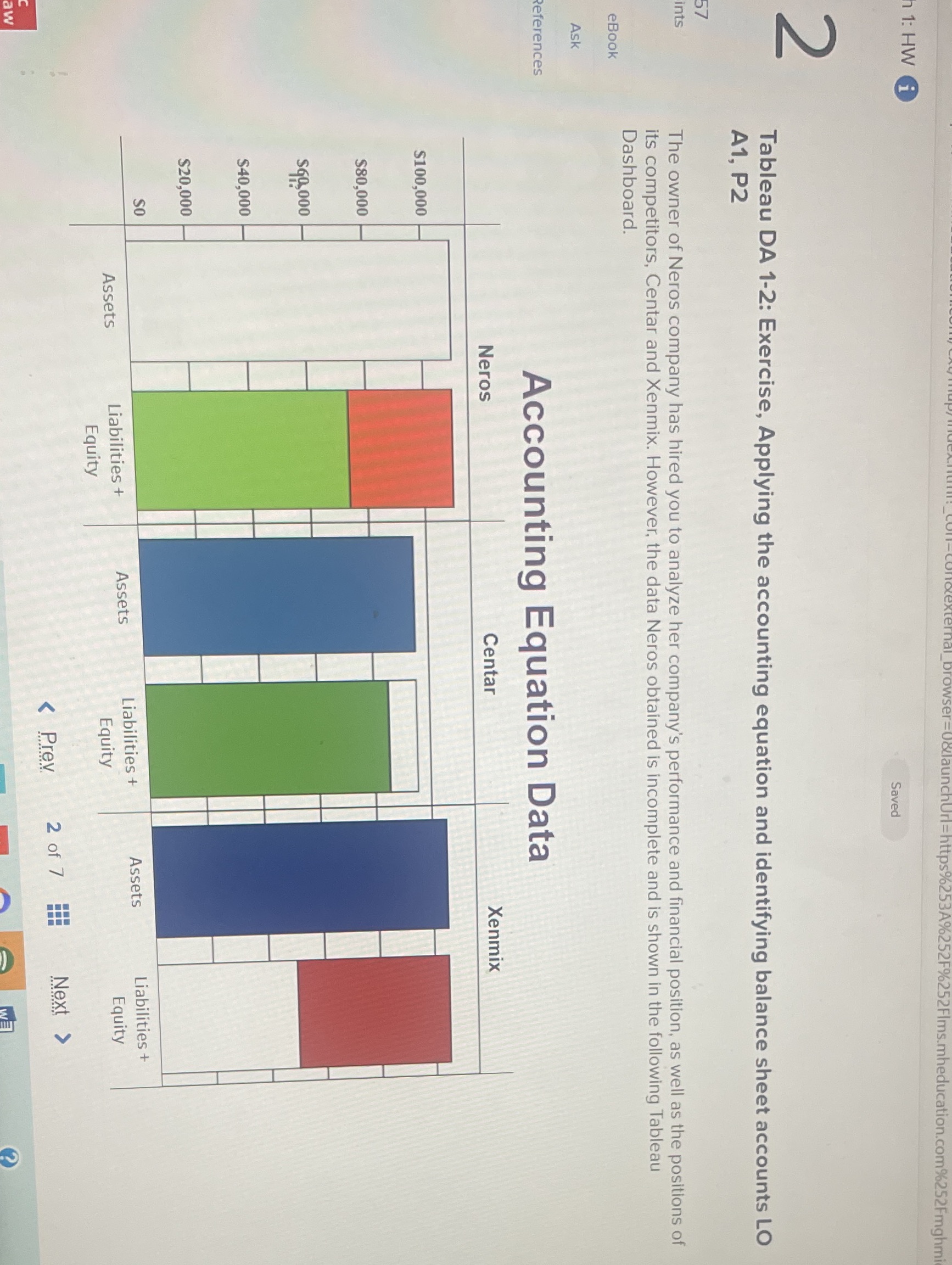  1: HW i Saved N A1, P2 Tableau DA 1-2: Exercise,