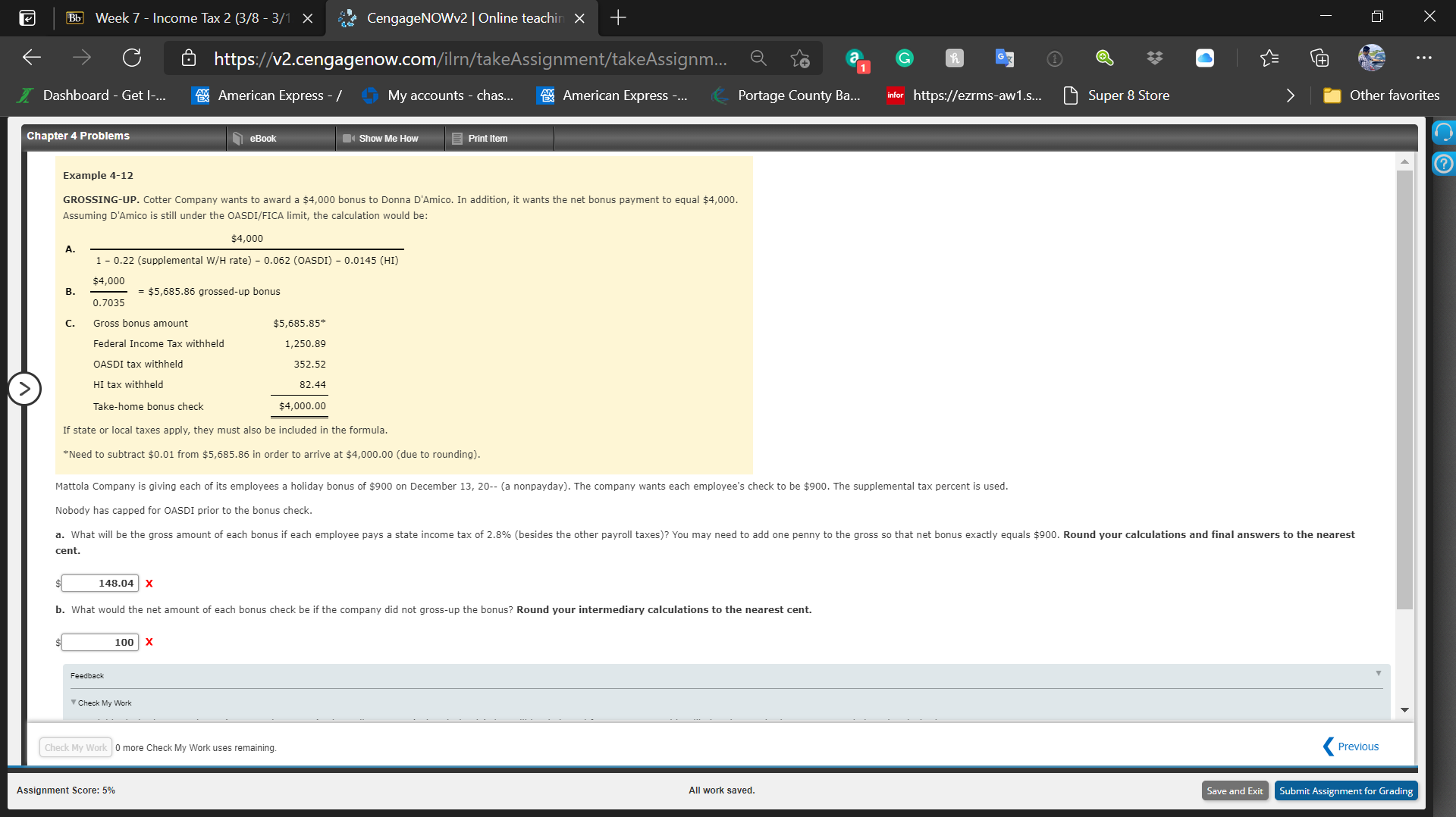 I need answer to this textbook sample question Bb Week 7 -