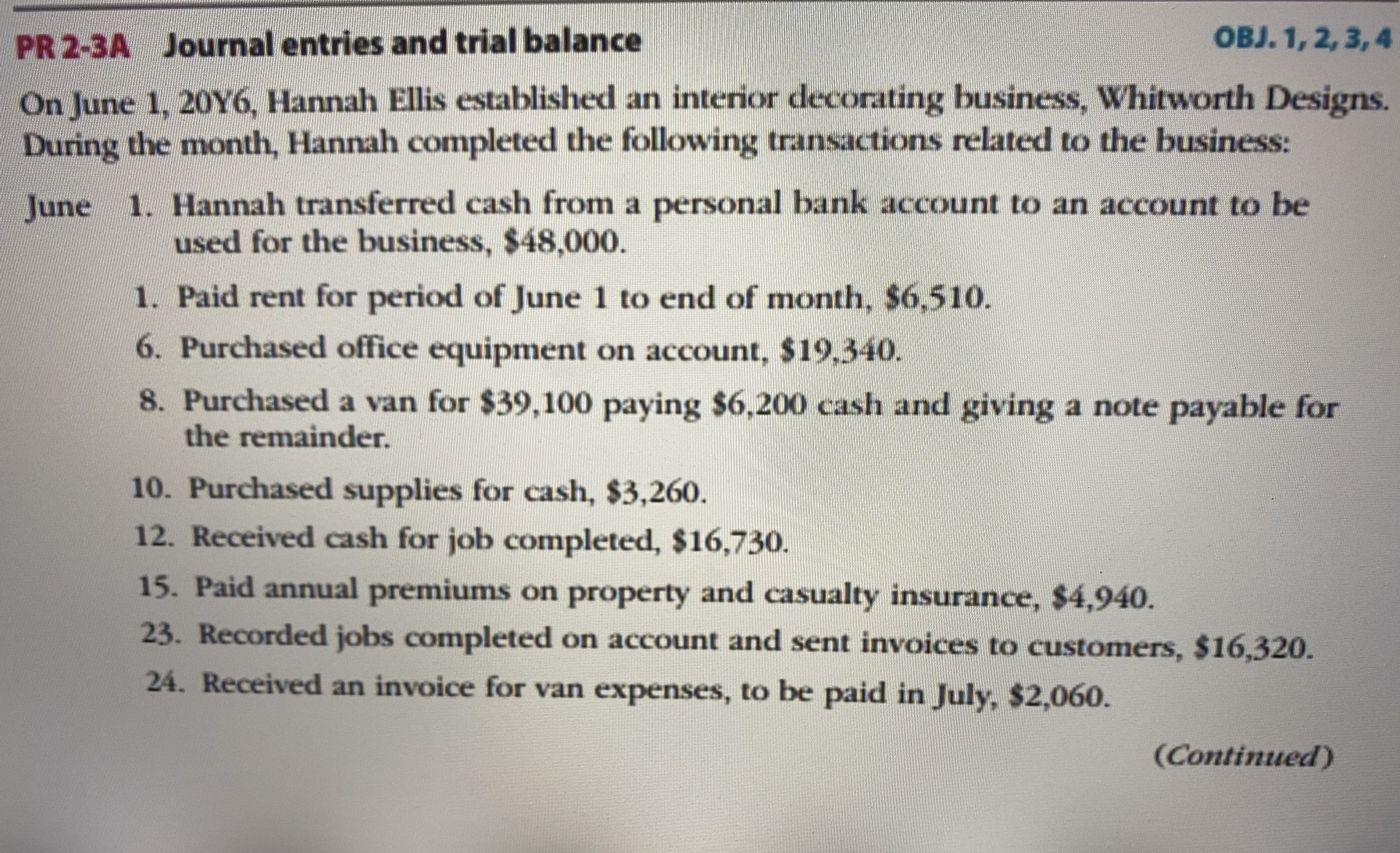 puntos The accounts in the ledger of Hickory Furniture Company as of