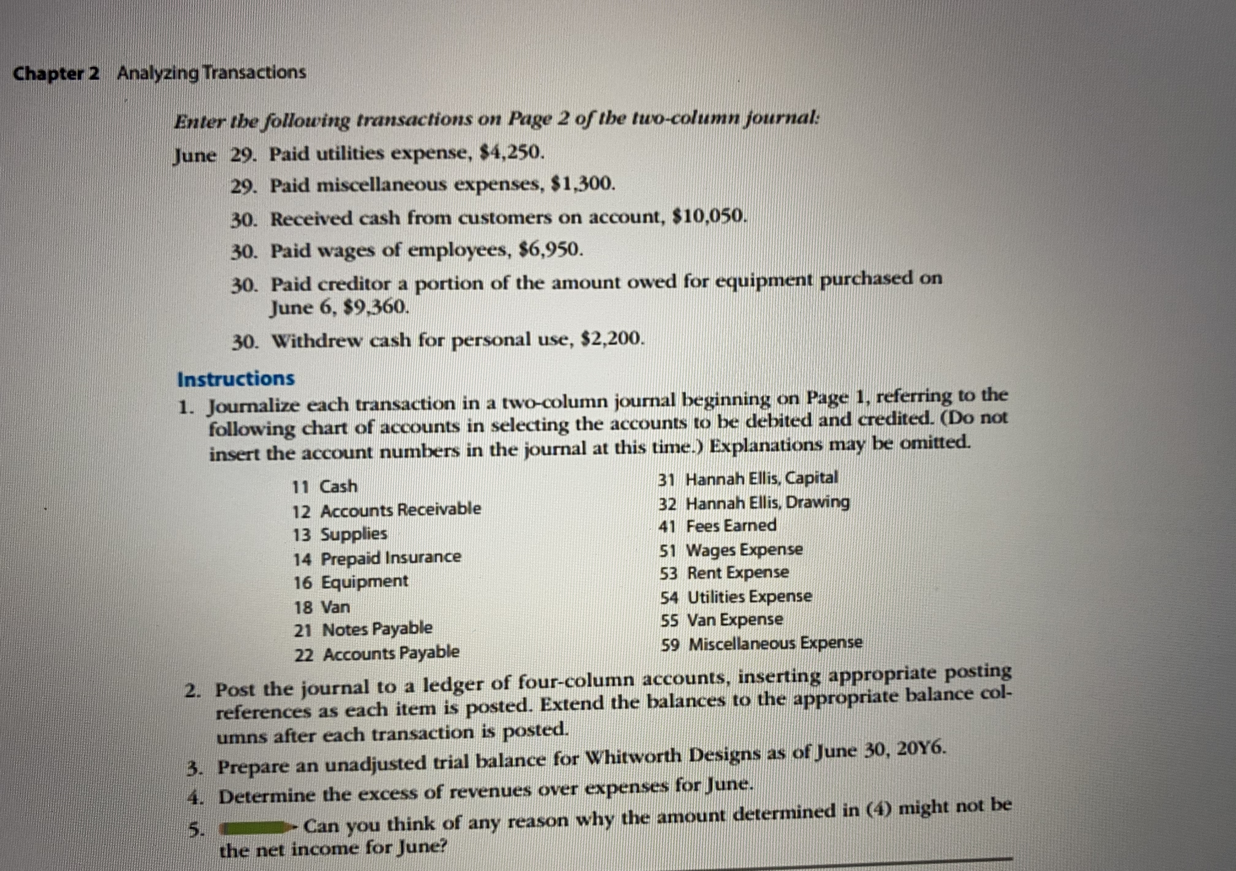 December 31, 2019, are listed in alphabetical order as follows. All accounts