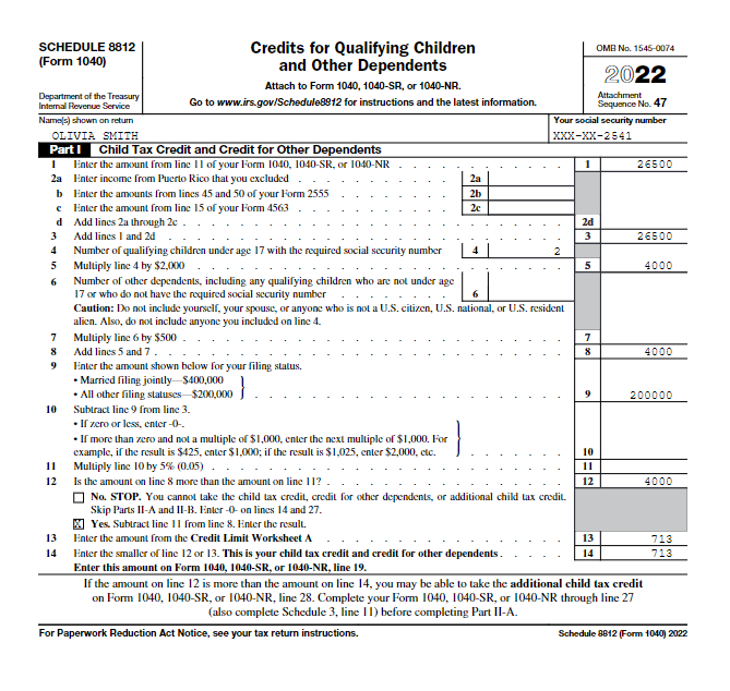 maybe qualifying for an adjustment to AGI. Olivia Smith ? Date of