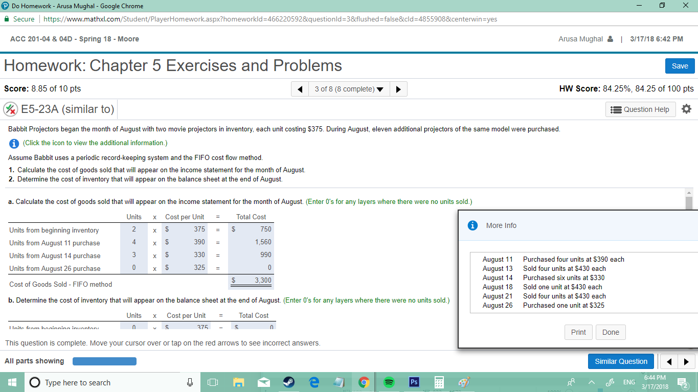 I need help on what I did wrong on area in circle