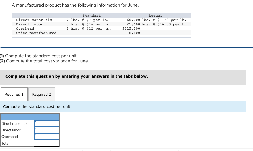 Could i please get assistance with this homework problem A manufactured product