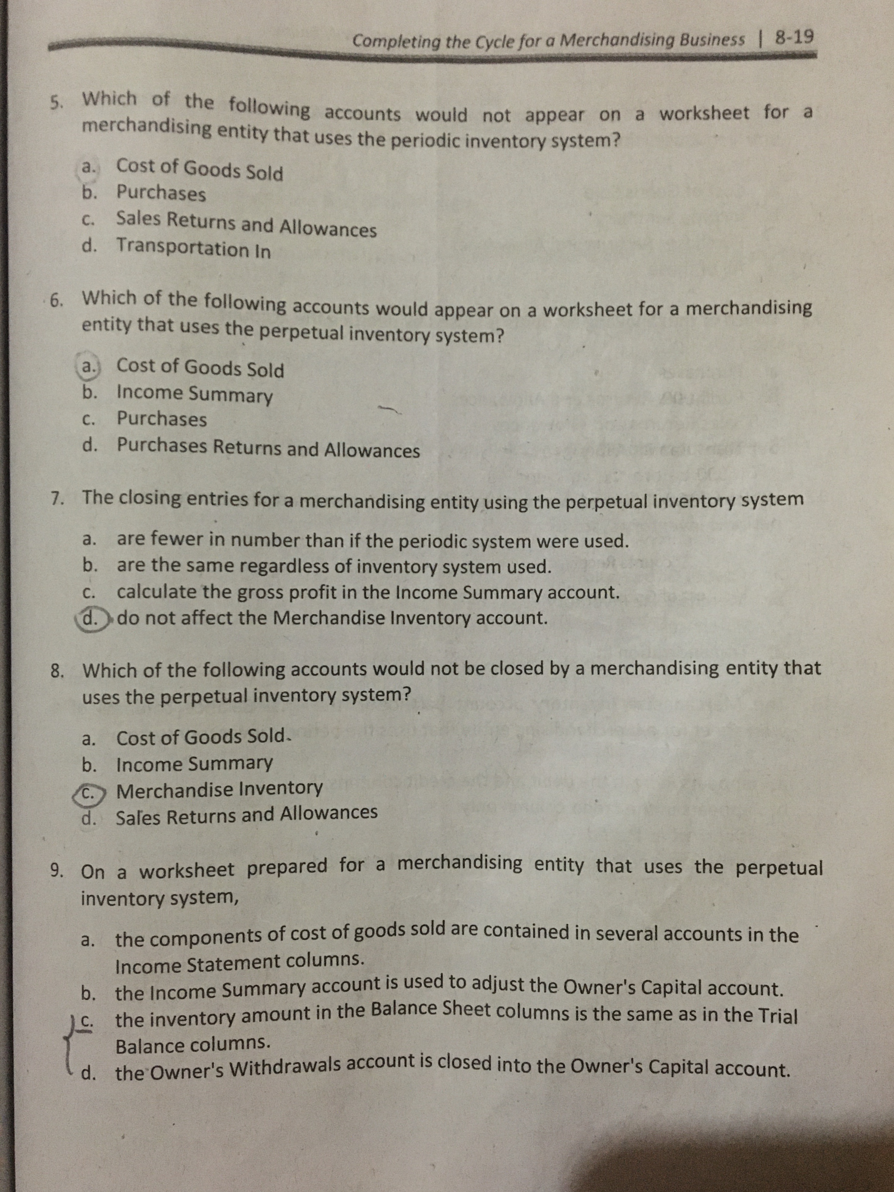 is found on the worksheet. 3. expenses are related to the selling