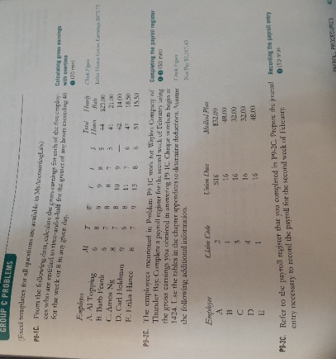 answer the following GROUP C PROBLEMS Fistel templates for all questions are