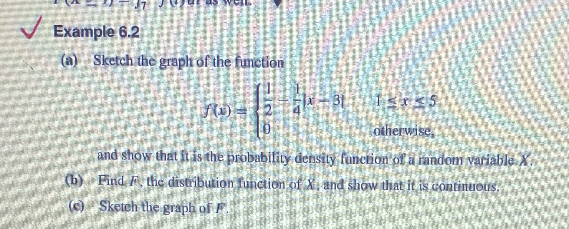 Example 6.2 (a) Sketch the graph of the function -3 1x