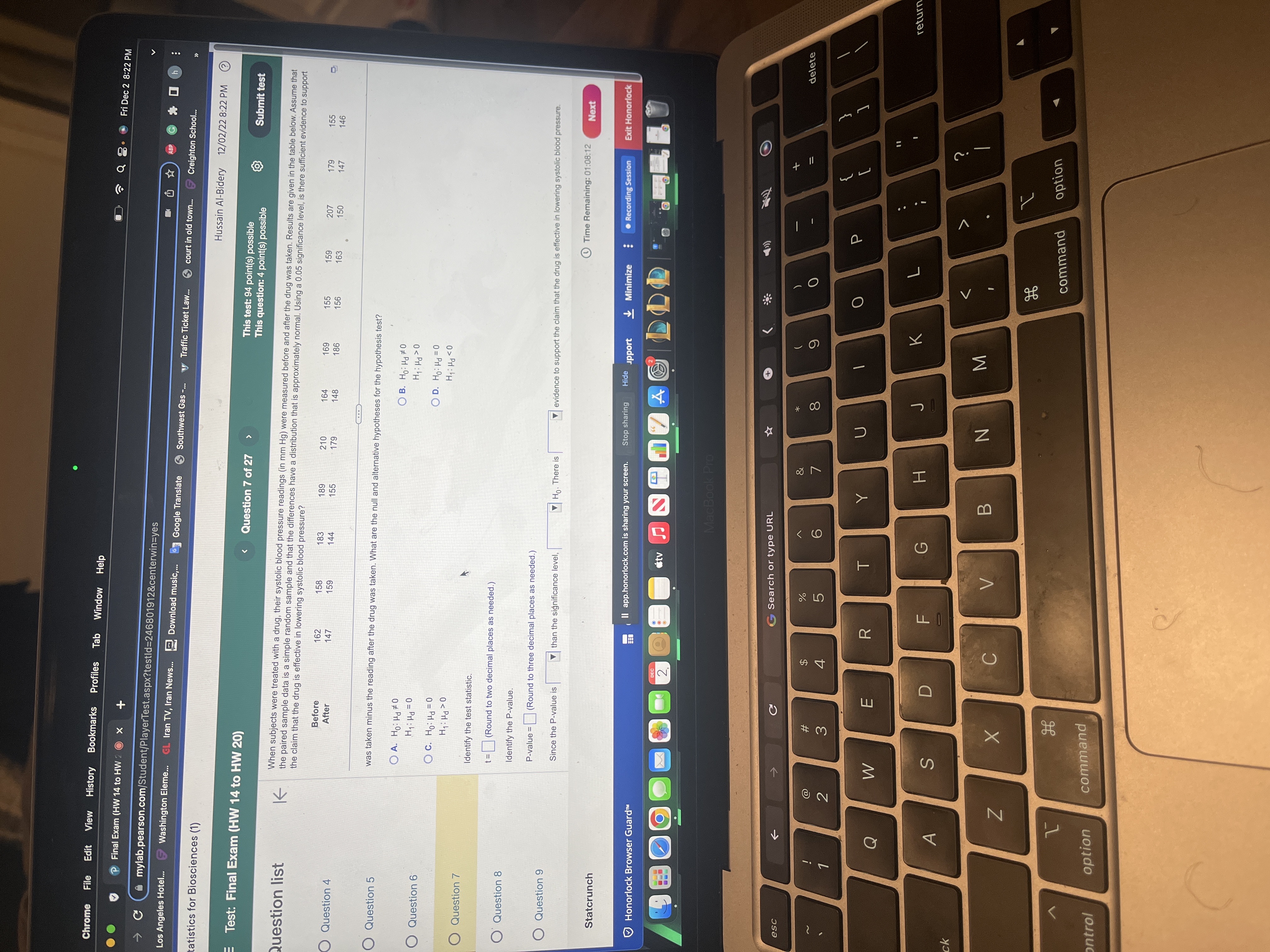 14 to HW 20) Question 4 of 27 This test: 94 point(s)