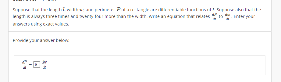  \"1.-....1...._1. . ........ Suppose that the length 1. width to, and