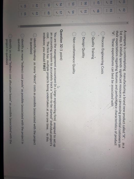 41 42 > 65 66 58 12 Question 32 (1 point) You