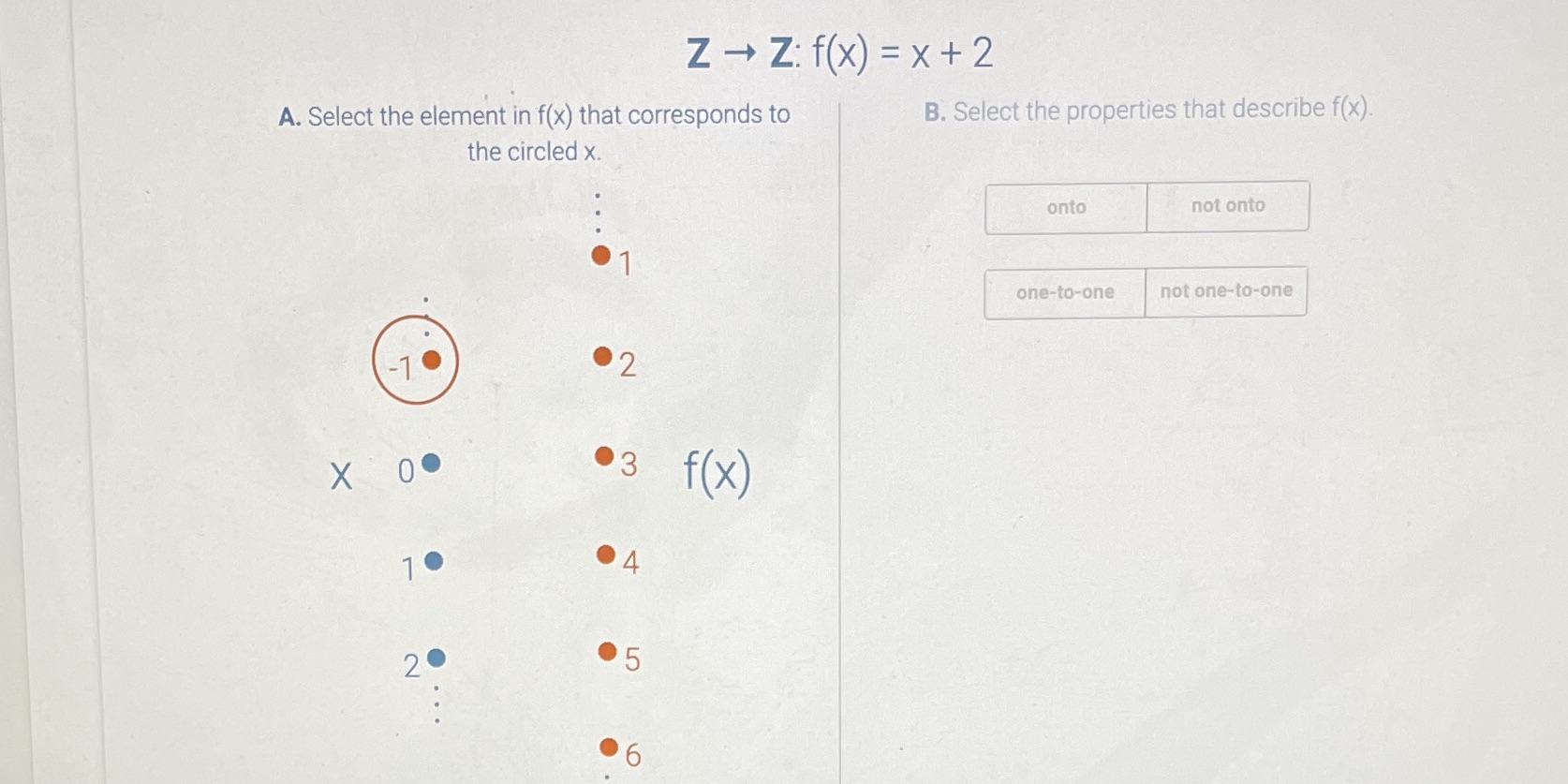 Please be clear on part A with which element corresponds with which
