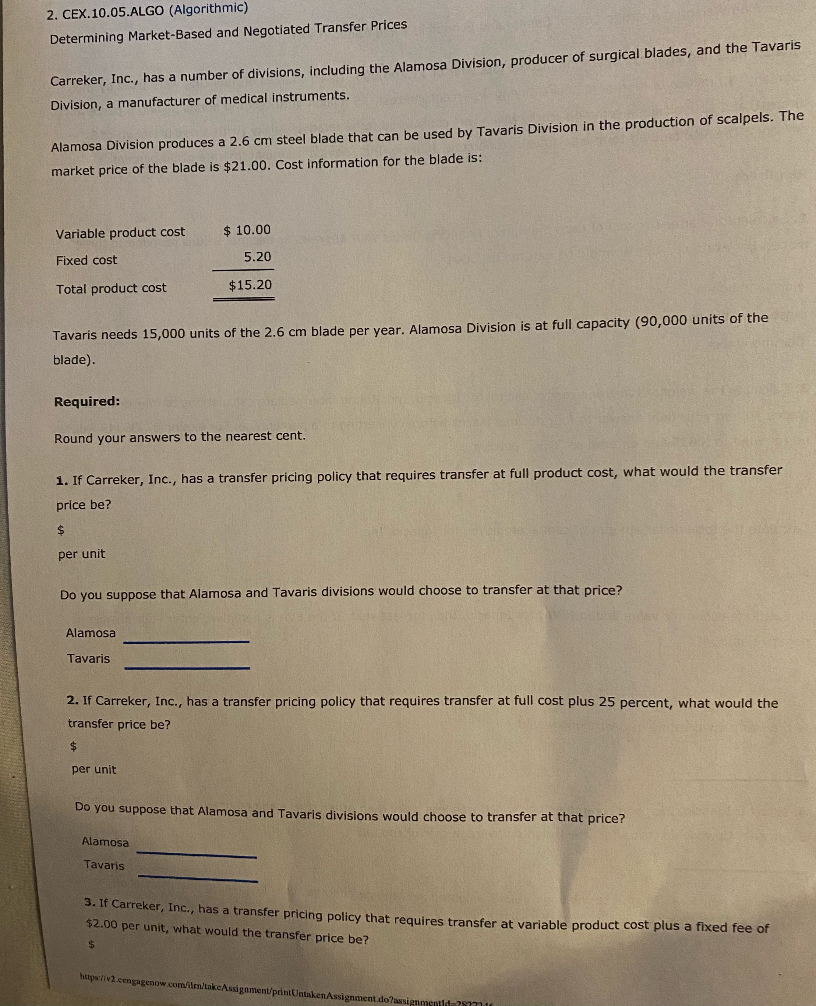 (EVA) Ignacio, Inc., had after-tax operating income last year of $1,200,000. Three