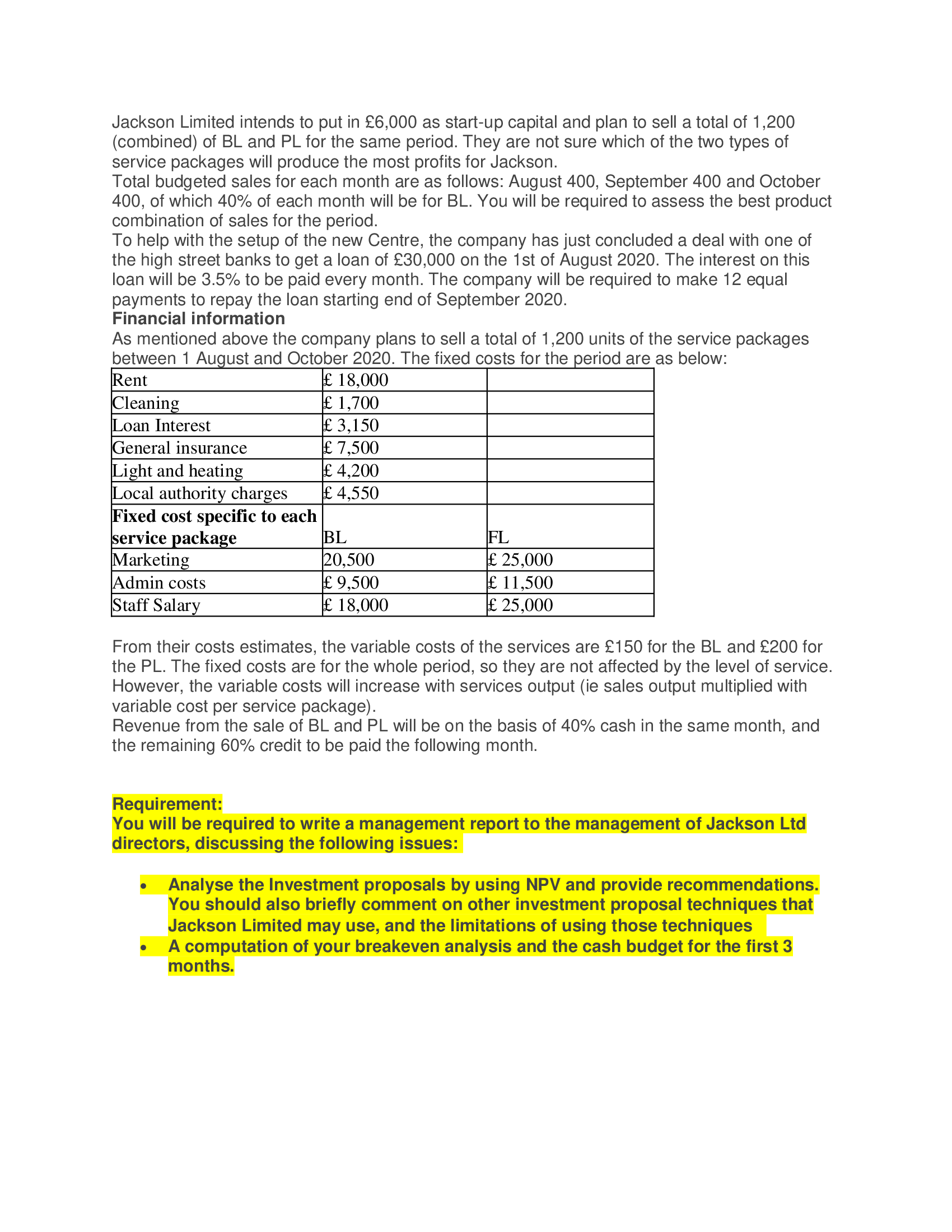 to provide specialized services to its clients' needs to be updated. The