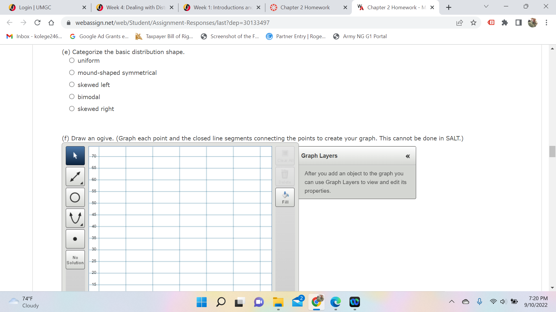 is a dotplot. In a dotplot, the data values are displayed along