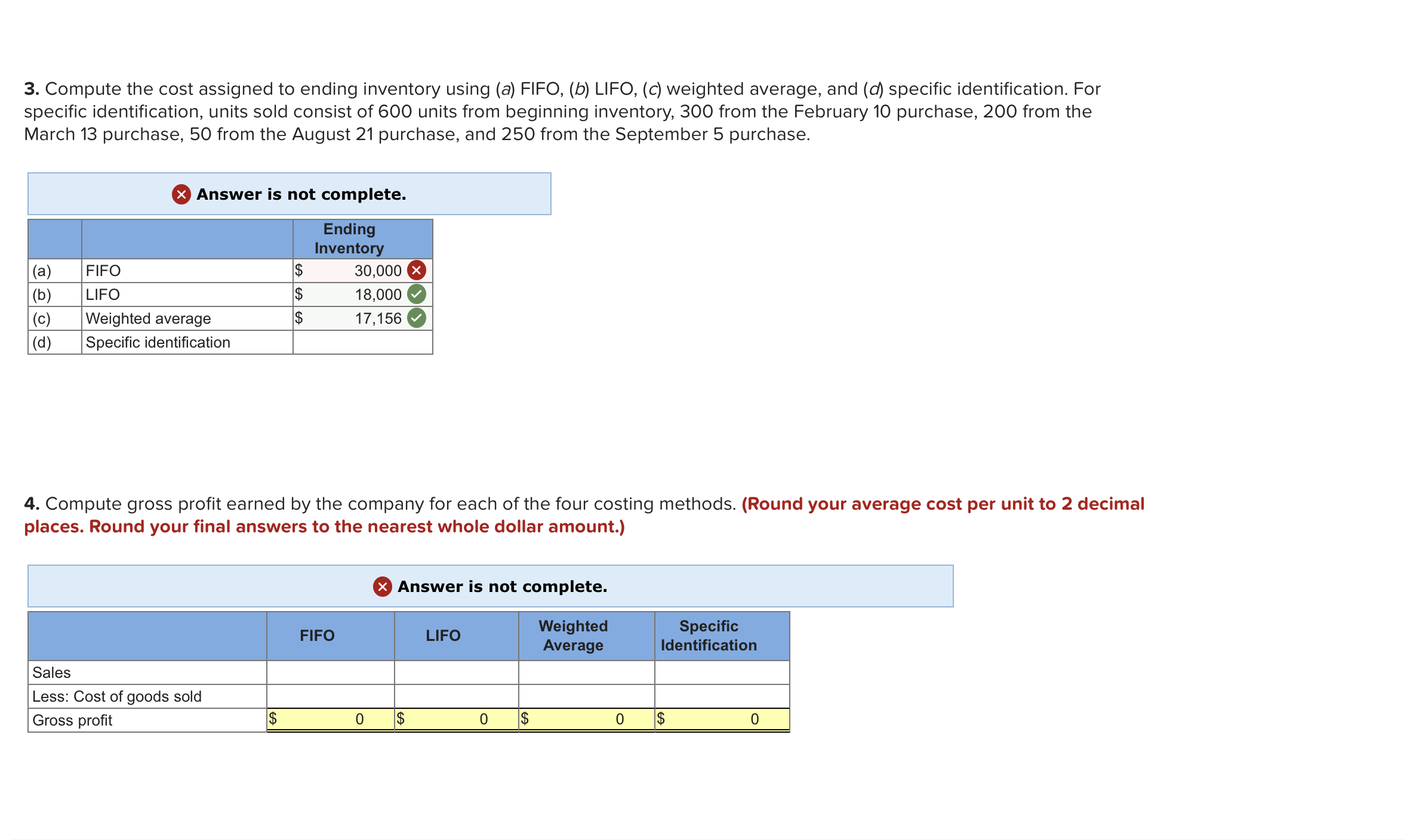Please help me answer #3 and #4 3. Compute the cost assigned