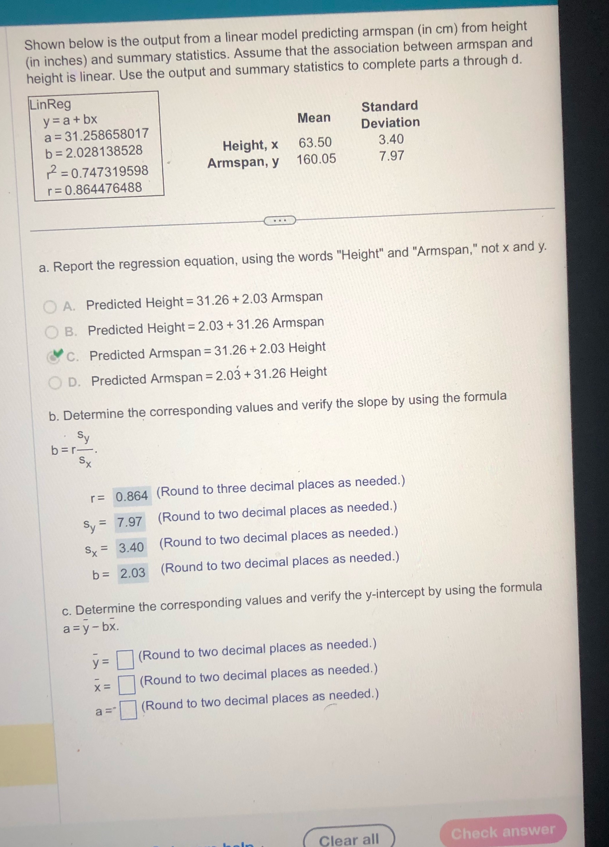 What's the answer for question C Shown below is the output from