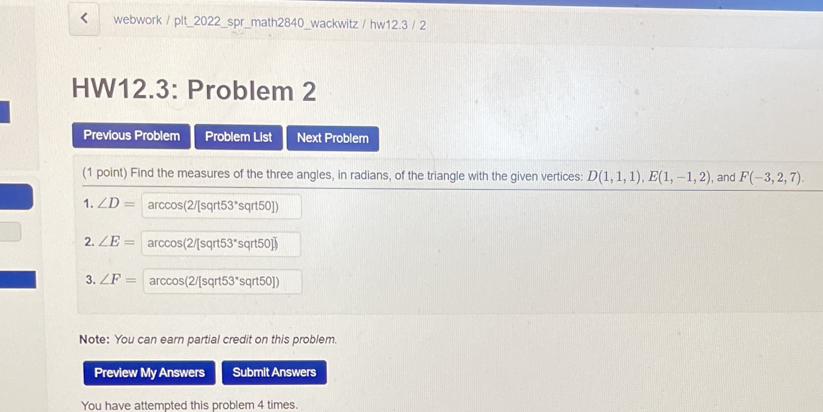  webwork / pit 2022_spr_math2840_wackwitz / hw12.3 / 2 HW12.3: Problem 2